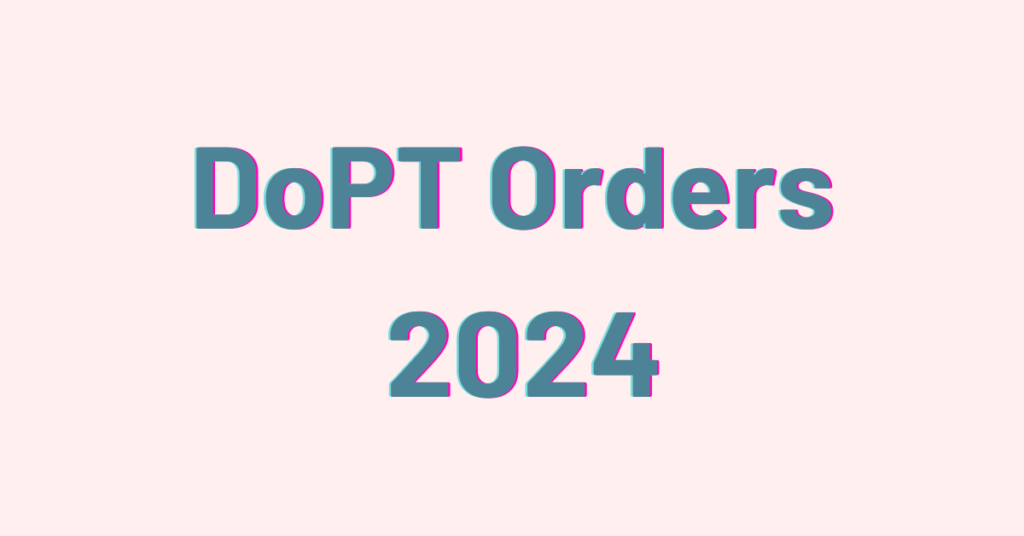 DoPT Order 2024