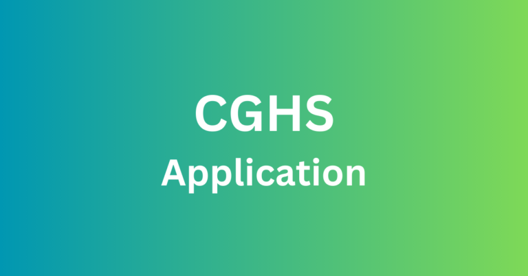 CGHS Application Form