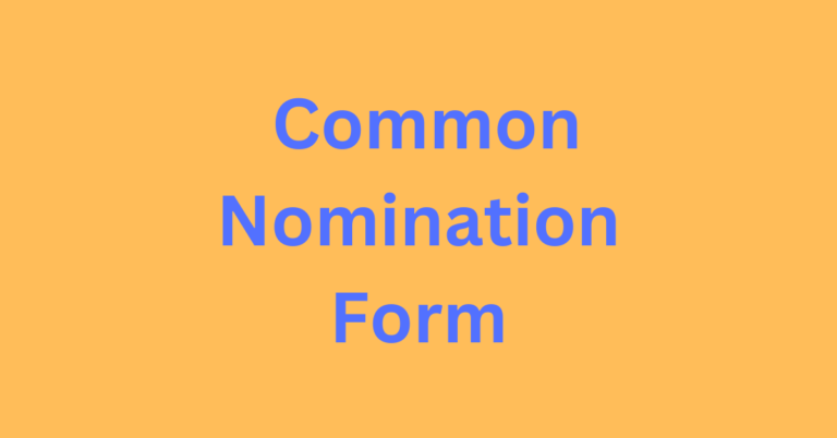 Common Nomination Form for Arrears of Pension and Commutation of Pension