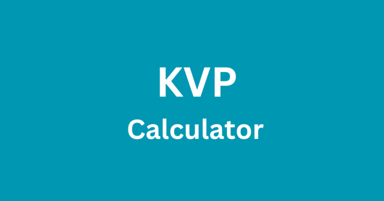 Post Office Kisan Vikas Patra(KVP) Return Calculator
