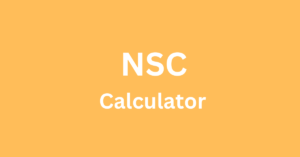 Post Office National Savings Certificates(NSC) Return Calculator