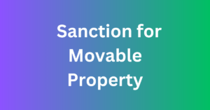 Form for giving Prior intimation or seeking previous Sanction for transaction in respect of Movable Property
