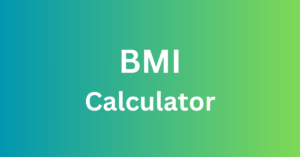 Body Mass Index(BMI) Calculator
