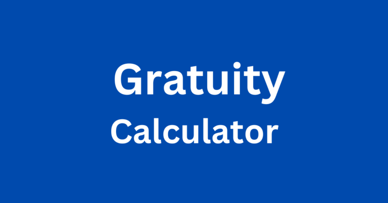 Retirement Gratuity Calculator for Central Government Employees