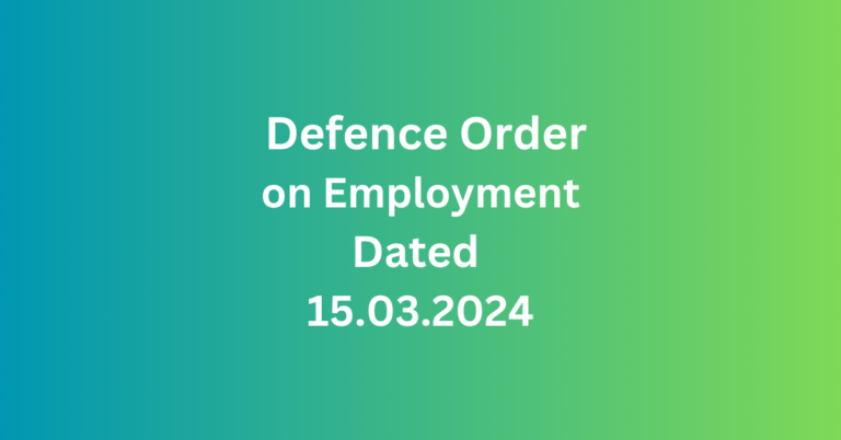 Employment opportunities for invalidated cadets on medical ground due to causes attributable to or aggravated by Military Training: DESW Order dated 15.03.2024