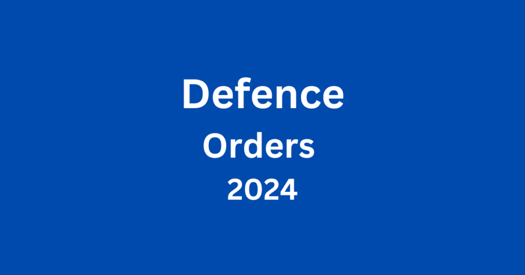 Defence Ministry Orders 2024