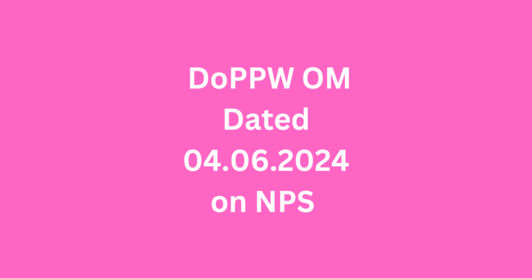 Setting up of NPS oversight mechanism online portal in pursuance to DoE OM dated 02.07.2019