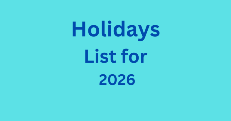 Central Government Holiday 2026 List